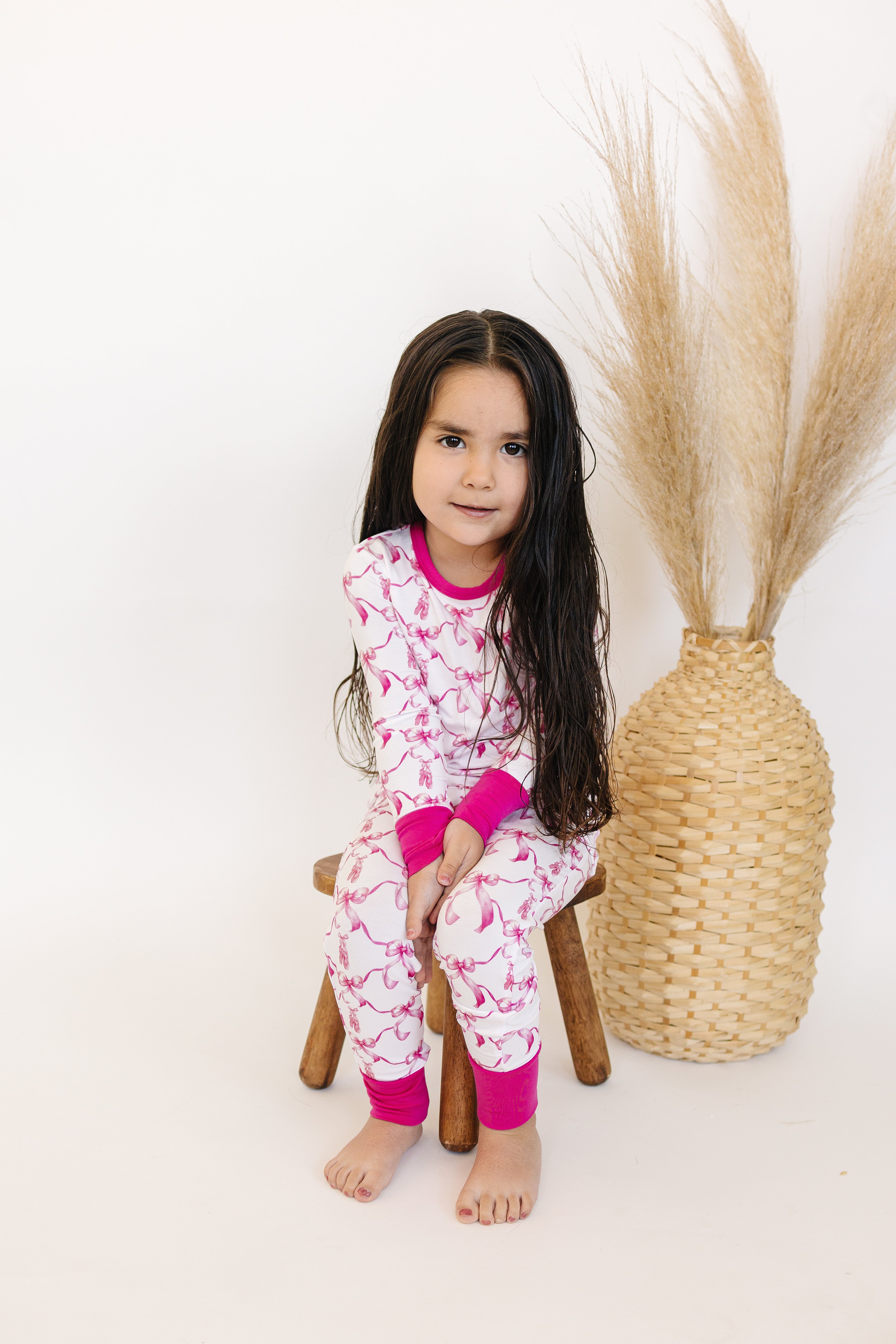Twinkle Toes and Pink Bows Two Piece Jammies Jammie Jams